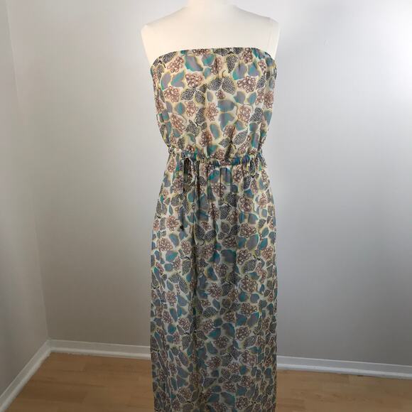 Gypsy 05 • Silk Strapless Floral Dress XS - Picture 2 of 9